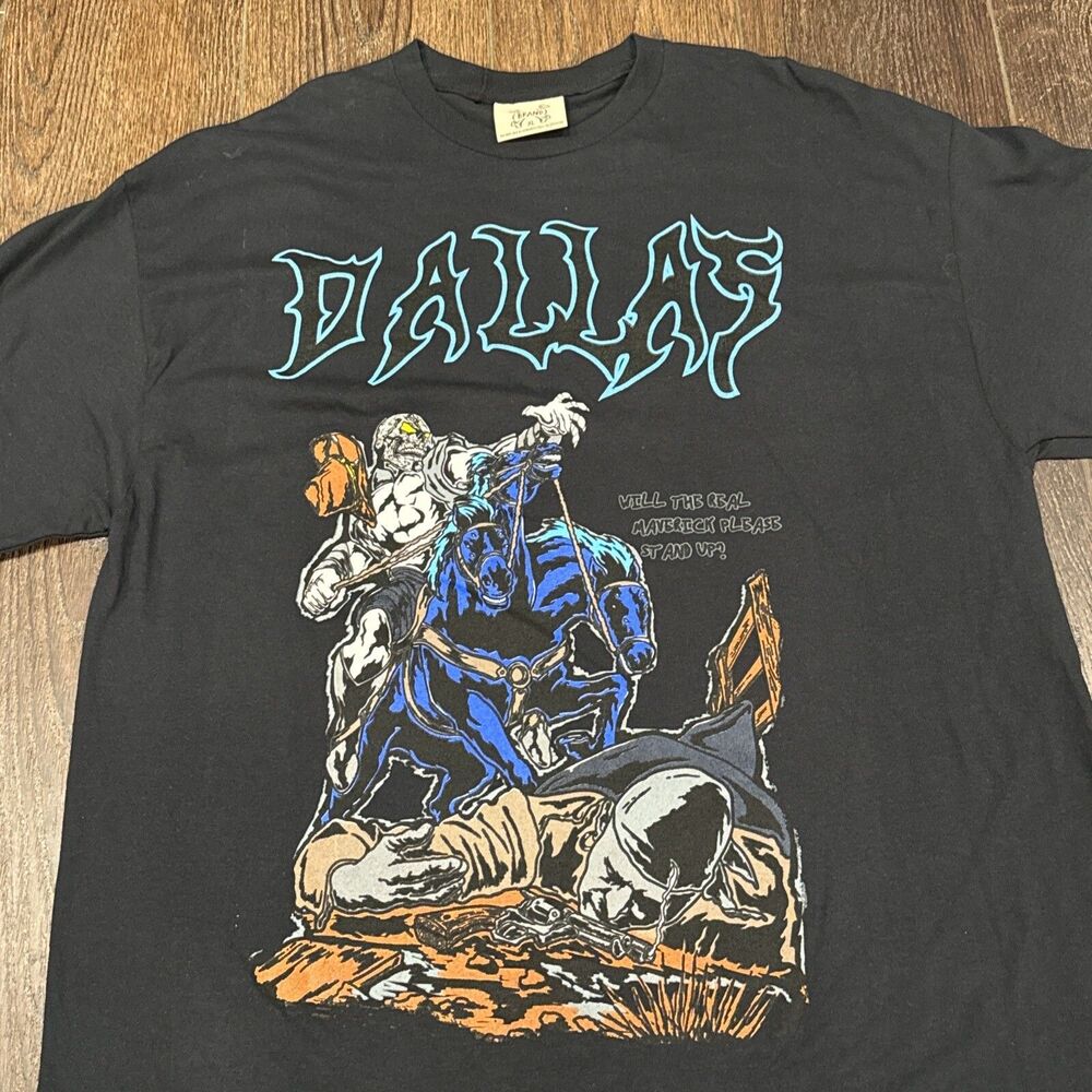 New Brand X Dallas Basketball T-Shirt; Skeleton Hoops; Men’s Sz XL; Mavericks